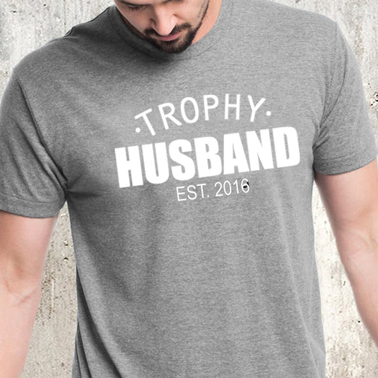 Personalized Trophy Husband Premium Short Sleeve T-Shirt Dark